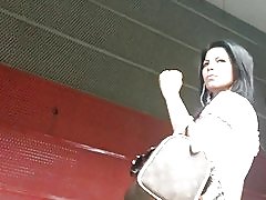 Leggings vid tunnelbanestation