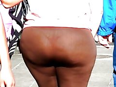 Fat ass bbw se igenom thong spandex